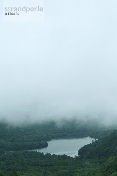 Fog at Lake Yuno  Tochigi Prefecture