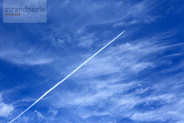 Flugzeug  Spur  Wolke  Himmel
