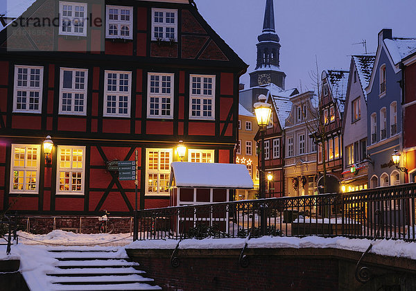 Stade im Winter  Niedersachsen  Deutschland