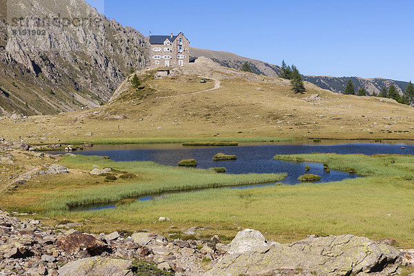 Berghütte Rifugio Migliorero mit See und Hochmoor