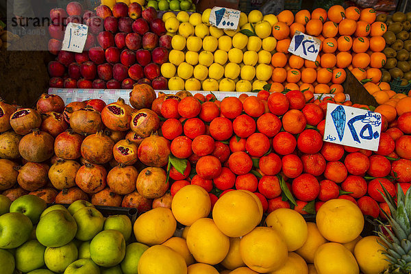 Frisches Obst zum Verkauf auf dem Basar von Sulaimaniyya