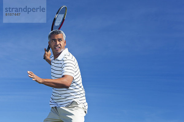 Außenaufnahme  Mann  Spiel  mischen  Mixed  freie Natur  Tennis