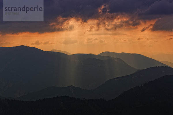 Österreich  Steiermark  Blick auf Hochschwab Range