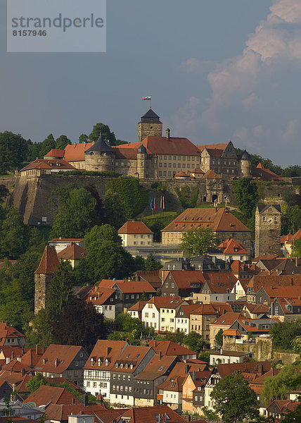 Deutschland  Bayern  Kronach  Blick auf die Festung Rosenberg
