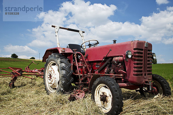 Germany  Bavaria  Tractor in field