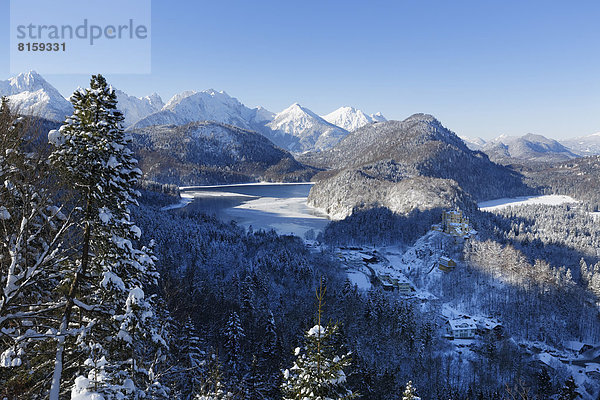 Deutschland  Bayern  Blick auf den Alpsee