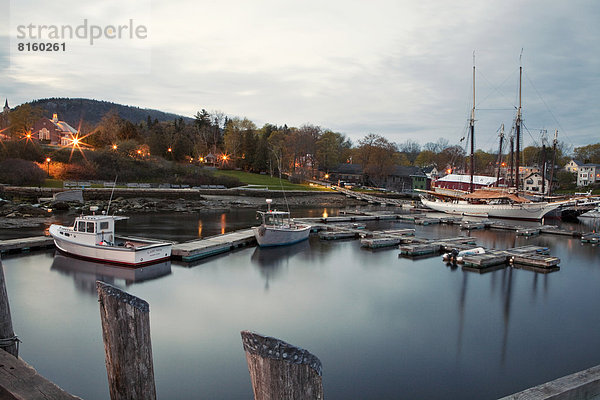 Camden Harbor  Maine at twighlight.