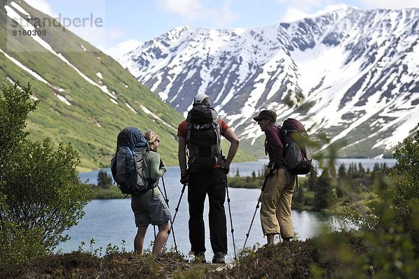 Wald  See  Rucksackurlaub  wandern  Süden  Alaska