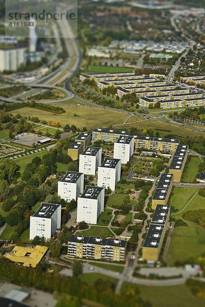 Ansicht Luftbild Fernsehantenne Malmö Vorort