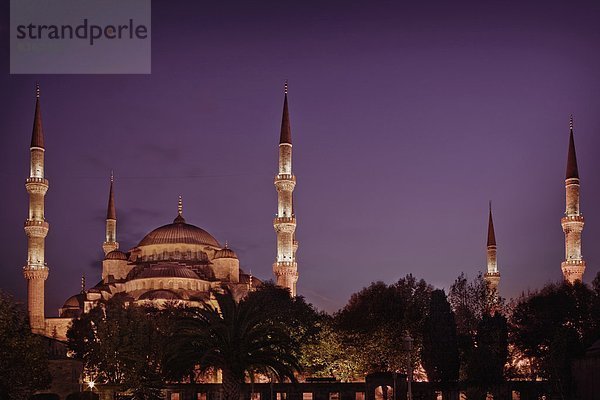 Sonnenuntergang  blau  Moschee