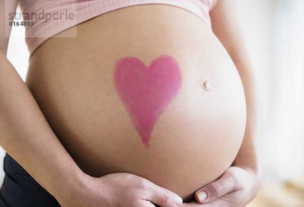Anschnitt  Frau  Zeichnung  Schwangerschaft  Mittelpunkt  herzförmig  Herz