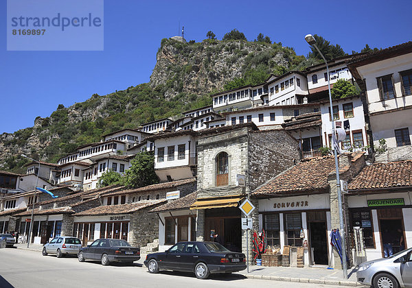 'Mangalem district of Berat  ''city of a thousand windows'''