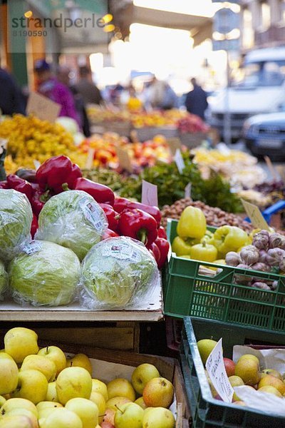 Obst und Gemüse auf einem polnischen Markt