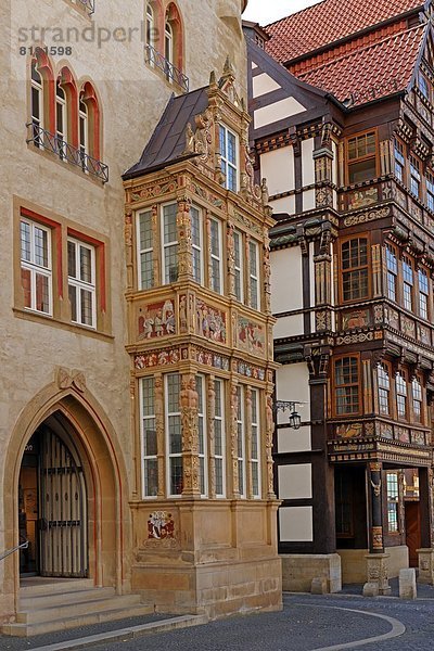 Wedekindhaus und Tempelhaus  Hildesheim  Niedersachsen  Deutschland  Europa