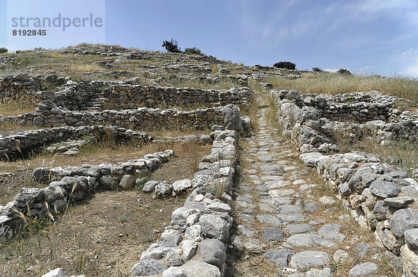 Antike minoische Siedlung Gourniá  archäologische Ausgrabungsstätte