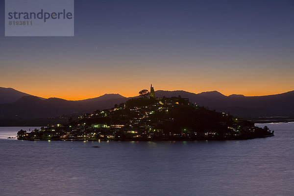 Die Insel Janítzio im Lago Pátzcuaro