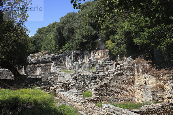Schatzhaus des Asklepios-Heiligtums in der Ruinenstadt Butrint  UNESCO-Weltkulturerbe