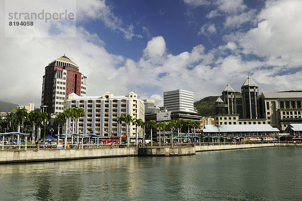 Cityscape of Port Louis  from the water