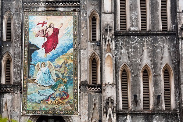 Gemälde an der St.-Joseph-Kathedrale  Hanoi  Vietnam  Asien