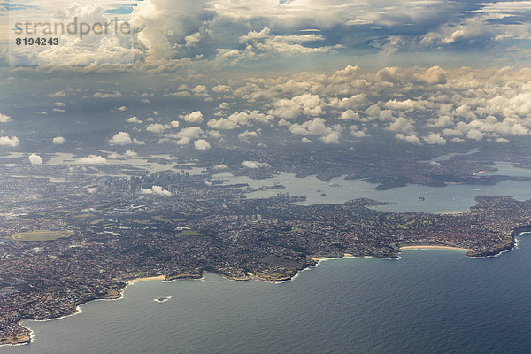 Luftaufnahme  Sydney mit Tasman Sea  Port Jackson  Parramatta River
