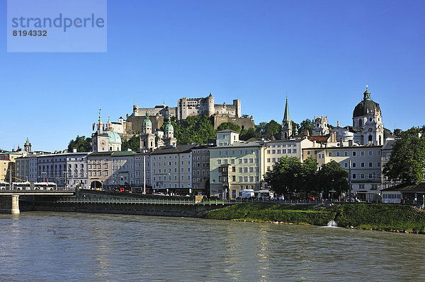 Stadt Geschichte Festung Kathedrale Ansicht Salzburg