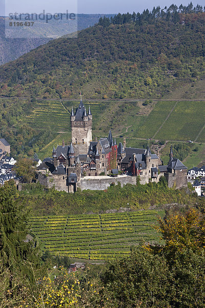 Deutschland  Rheinland-Pfalz  Blick auf die Kaiserburg in Cochem