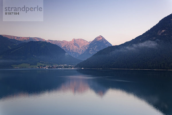 Austria  Tyrol  View of Pertisau at Achensee lake