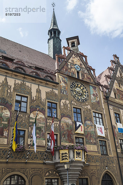 Deutschland  Baden Württemberg  Ulm  Blick auf das historische Rathaus