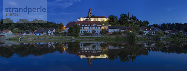 Germany  Bavaria  View of Reichenbach Abbey and Benedictine Monastery at River Regen