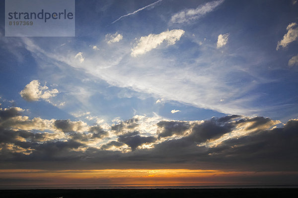 Deutschland  Nordsee  Sonnenuntergang