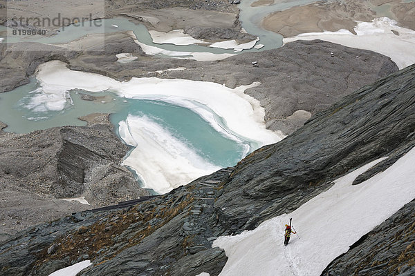 Österreich  Kärnten  Blick auf den Pasterze-Gletscher
