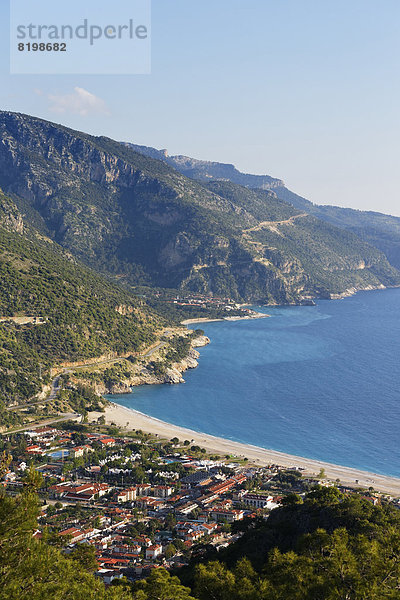 Turkey  View of beach at Oludeniz