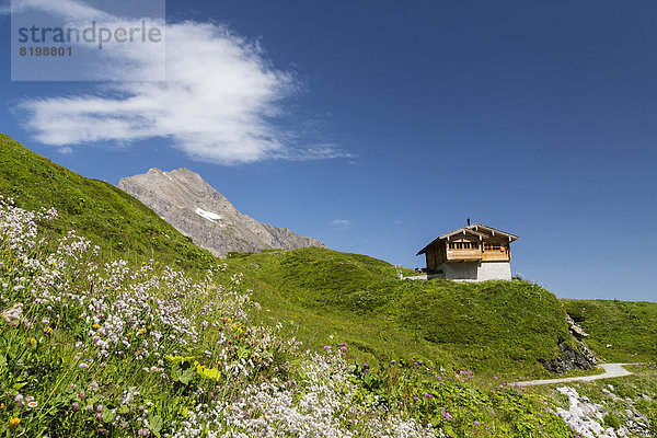 Österreich  Mooserboden mit Gipfel Kitzsteinhorn