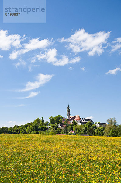 Germany  Bavaria  View of Andechs Abbey