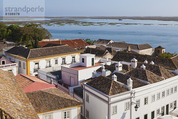 Portugal  Faro  Blick auf Altstadt und Lagune