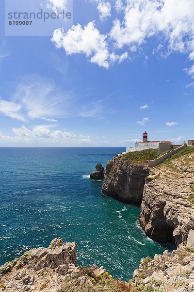Portugal  Lagos  View of lighthouse at Cape St Vincent