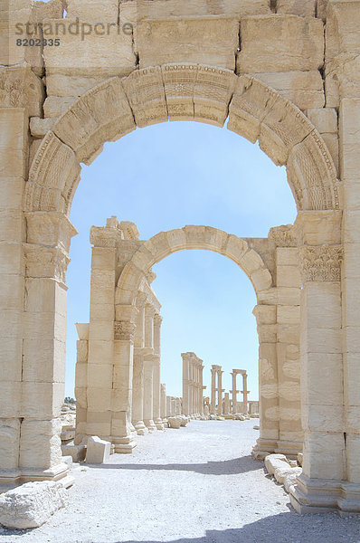 Ruinen in der antiken Stadt Palmyra