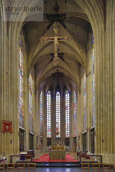 Altarraum der gotischen Kirche Notre-Dame du Sablon oder Onze-Lieve-Vrouw ten Zavel