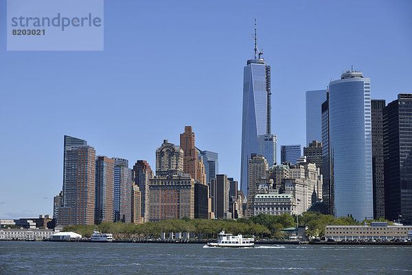Skyline von Lower Manhattan mit neuem World Trade Center