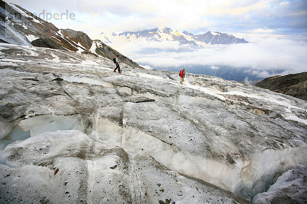 Bergsteiger auf dem Triftgletscher