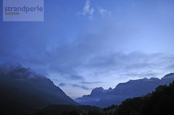 Abenddämmerung in den Berchtesgadener Bergen