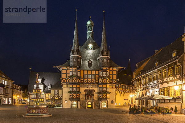 Rathaus von Wernigerode  Nachtaufnahme