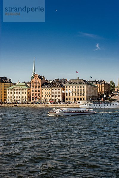 Stockholm Hauptstadt Großstadt Boot verlassen