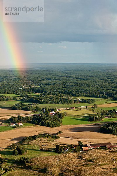 über Feld Regenbogen