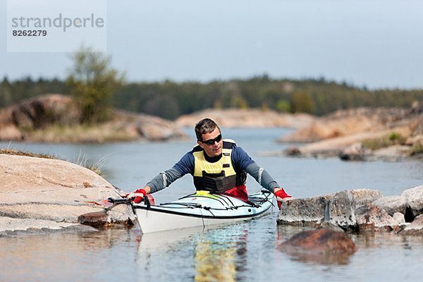 Man paddling