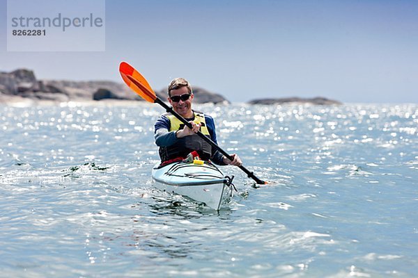 Man paddling