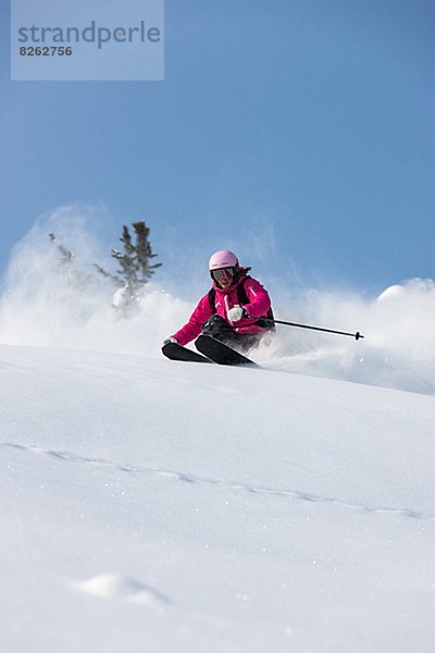 Person Skifahren