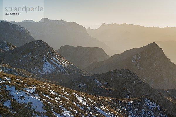 Berggipfel  Gipfel  Spitze  Spitzen  Ansicht  Österreich  Bayern  Hagengebirge  Süden