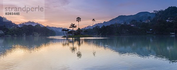 Sonnenaufgang  See  Insel  Asien  Kandy  Sri Lanka