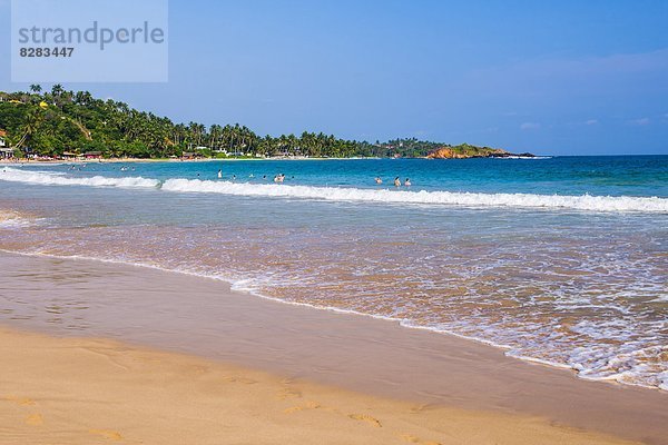 Wasser Strand Ozean Indianer blau Asien Sri Lanka